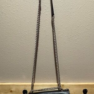 Coach Metallic Silver Chain Bag